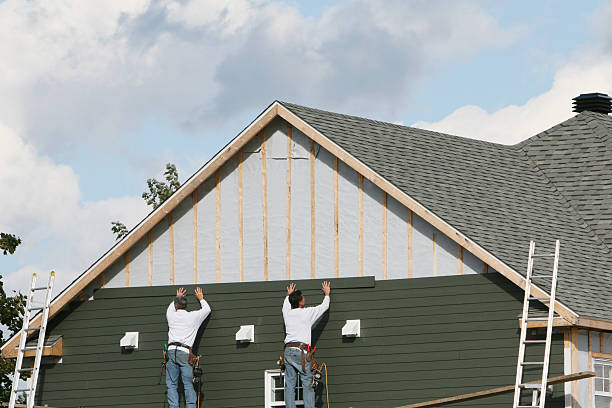 Professional Siding Contractor technician working in New Bloomington, OH
